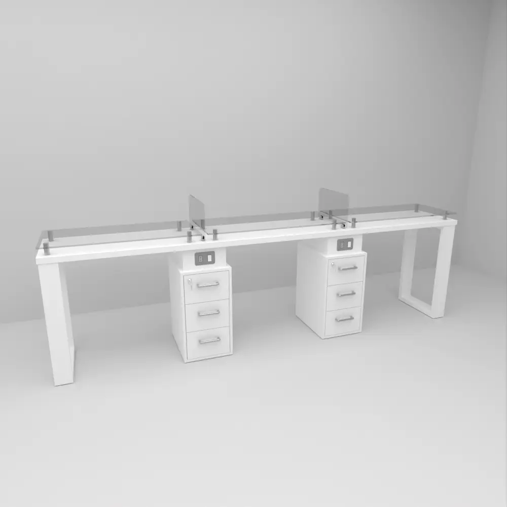 mesa de manicura triple