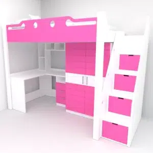 camarote con escritorio debajo