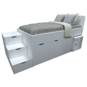 cama con cajones y escritorio