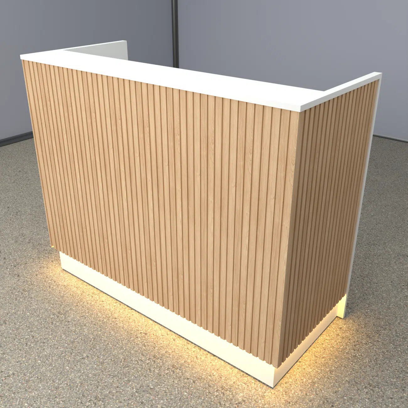 mueble recepcion recepcion con wall panel