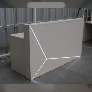 mueble recepcion con luz led